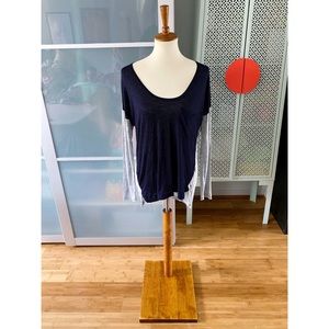 Madewell Roster Colorblock Hi-Lo Long Sleeve Tee